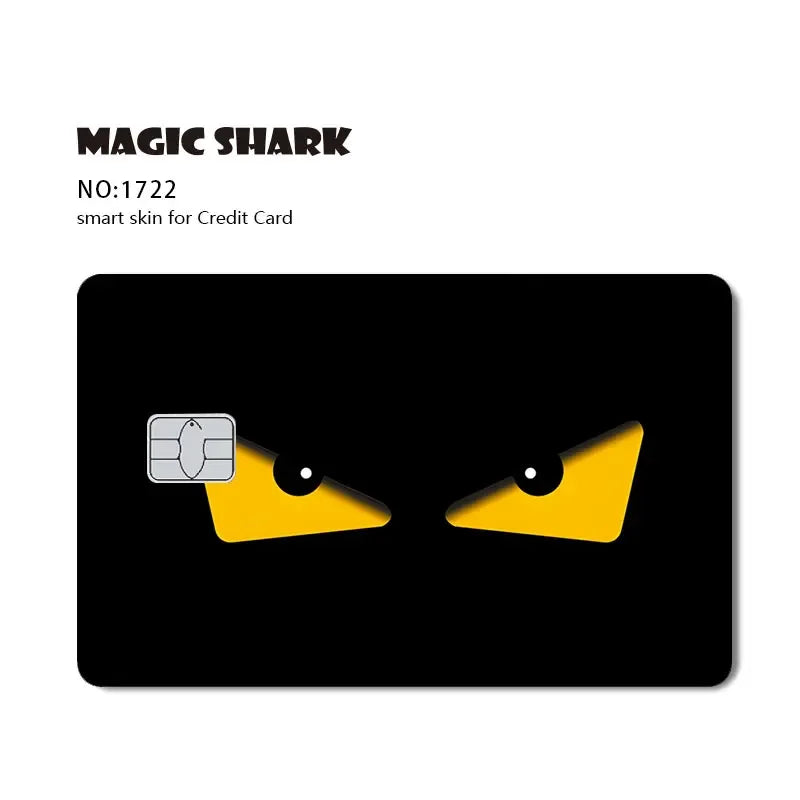 2025 New Kawaii Lucky Cat Money Power Swtich Level Up Front Matte Skin Film for Credit Card Cover for Debit Card