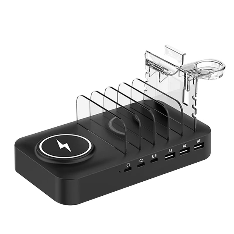 Multifunctional Charger 9in1 Wireless Charger For Mobile Phones Watches Headphones Multi Port Charger Fast Charger