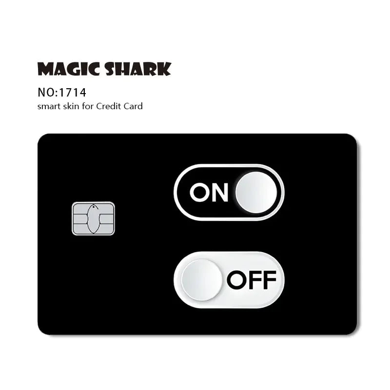 2025 New Kawaii Lucky Cat Money Power Swtich Level Up Front Matte Skin Film for Credit Card Cover for Debit Card