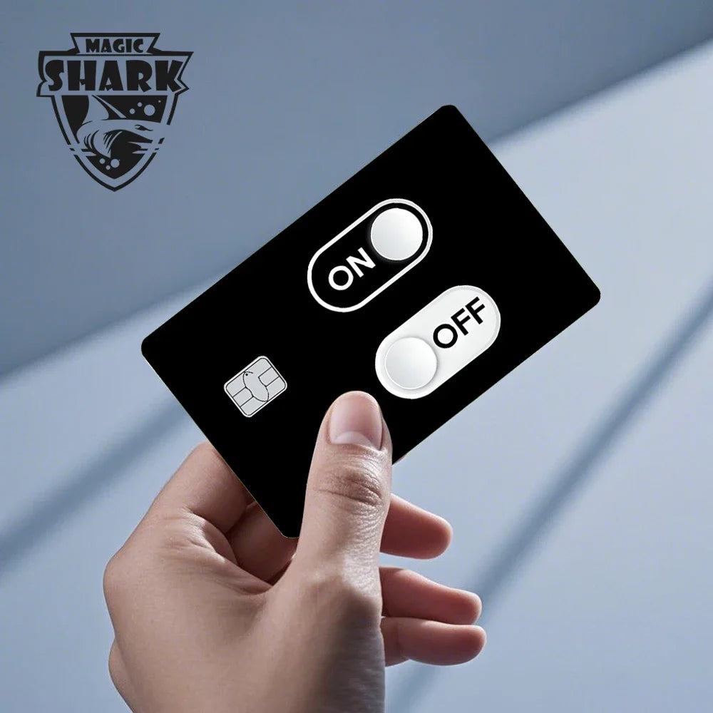 2025 New Kawaii Lucky Cat Money Power Swtich Level Up Front Matte Skin Film for Credit Card Cover for Debit Card