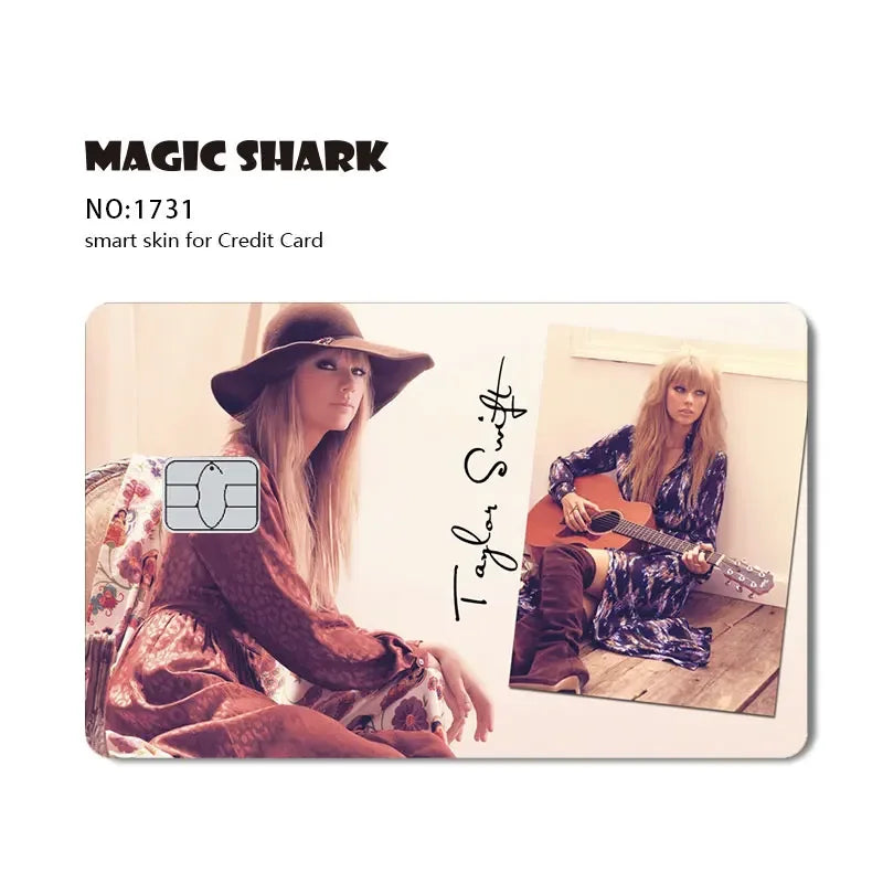 2025 New Kawaii Lucky Cat Money Power Swtich Level Up Front Matte Skin Film for Credit Card Cover for Debit Card