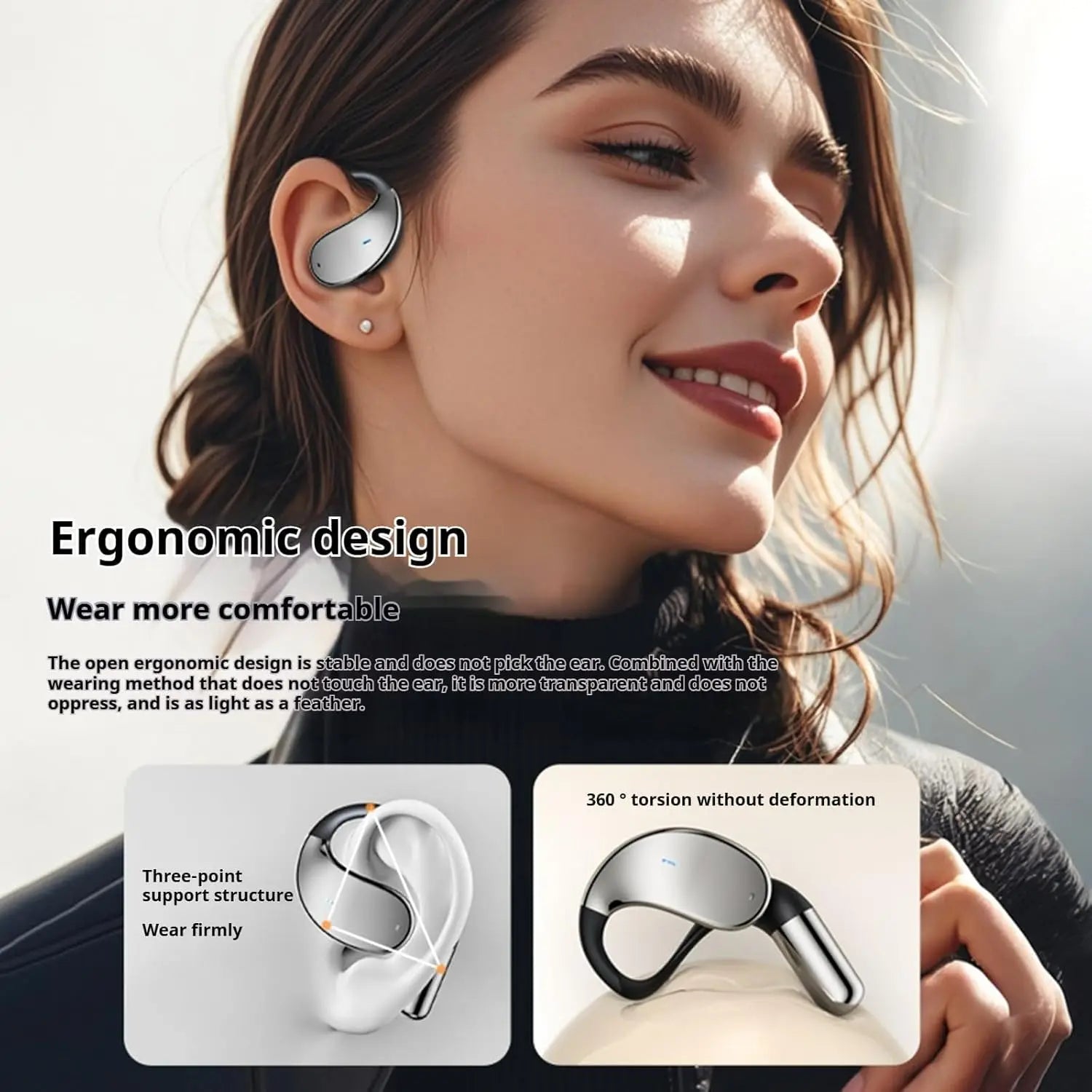 Real-Time AI Translation Earbuds,144 Language Translator Bluetooth Headset,  Sports Wireless headphones, for Travel, Business