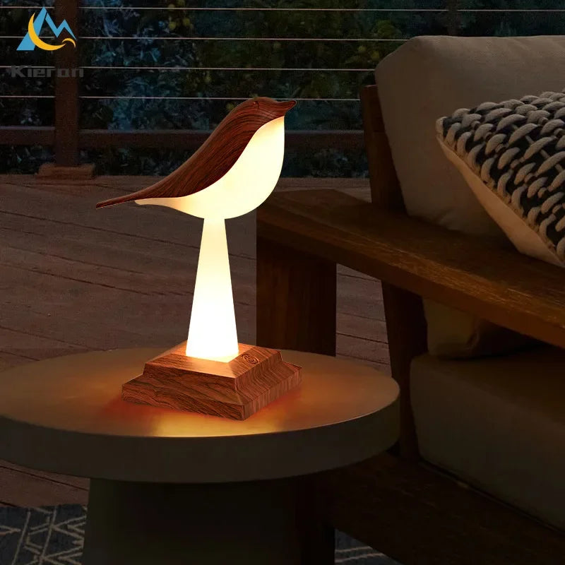 Nordic Modern Magpie Led Table Lamp Bedroom Study Bedside Desk Lamp Living Room Decoration 24 Colors of Light Birds Floor Lamps