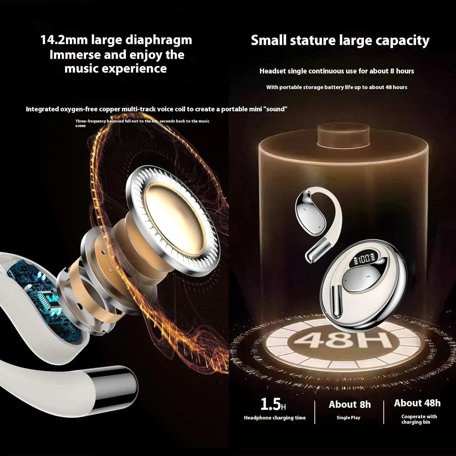 Real-Time AI Translation Earbuds,144 Language Translator Bluetooth Headset,  Sports Wireless headphones, for Travel, Business