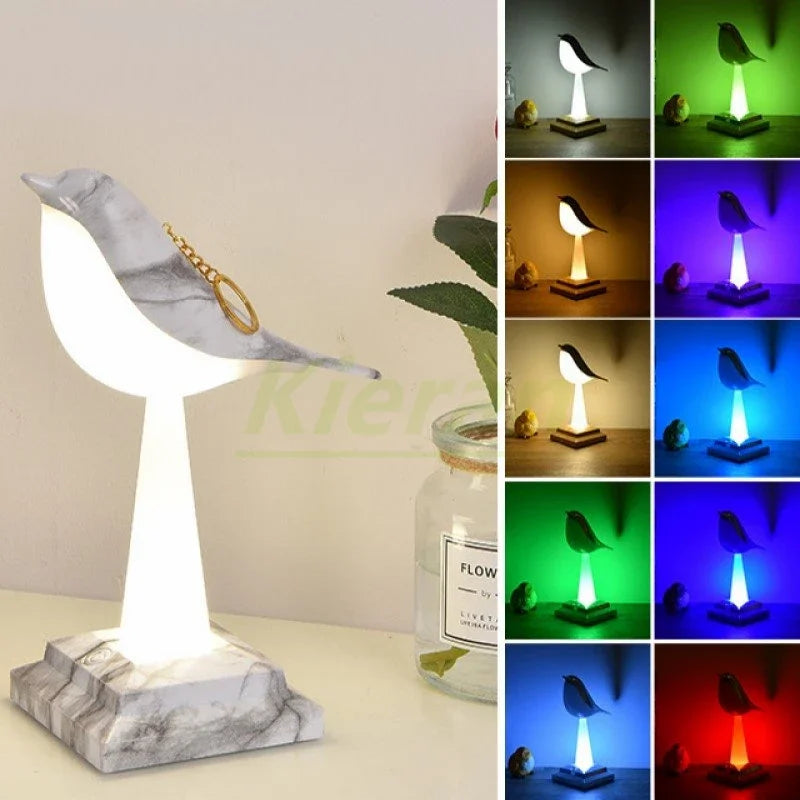 Nordic Modern Magpie Led Table Lamp Bedroom Study Bedside Desk Lamp Living Room Decoration 24 Colors of Light Birds Floor Lamps