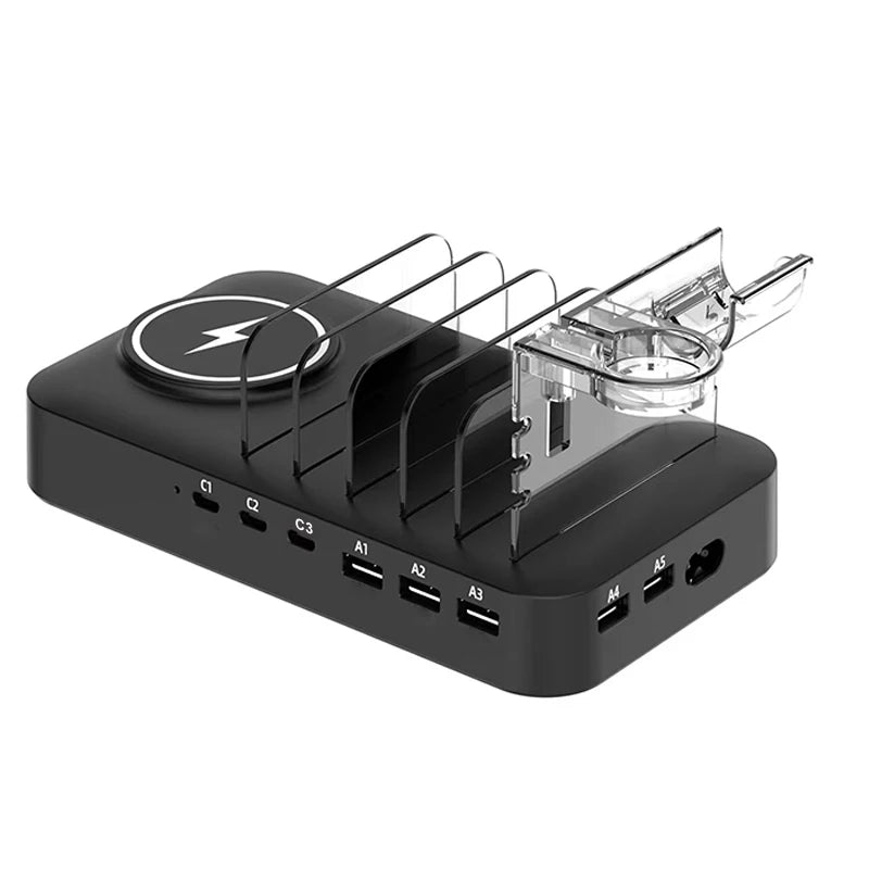 Multifunctional Charger 9in1 Wireless Charger For Mobile Phones Watches Headphones Multi Port Charger Fast Charger