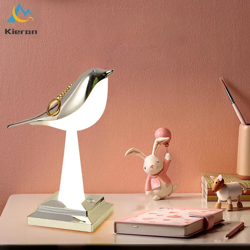Nordic Modern Magpie Led Table Lamp Bedroom Study Bedside Desk Lamp Living Room Decoration 24 Colors of Light Birds Floor Lamps
