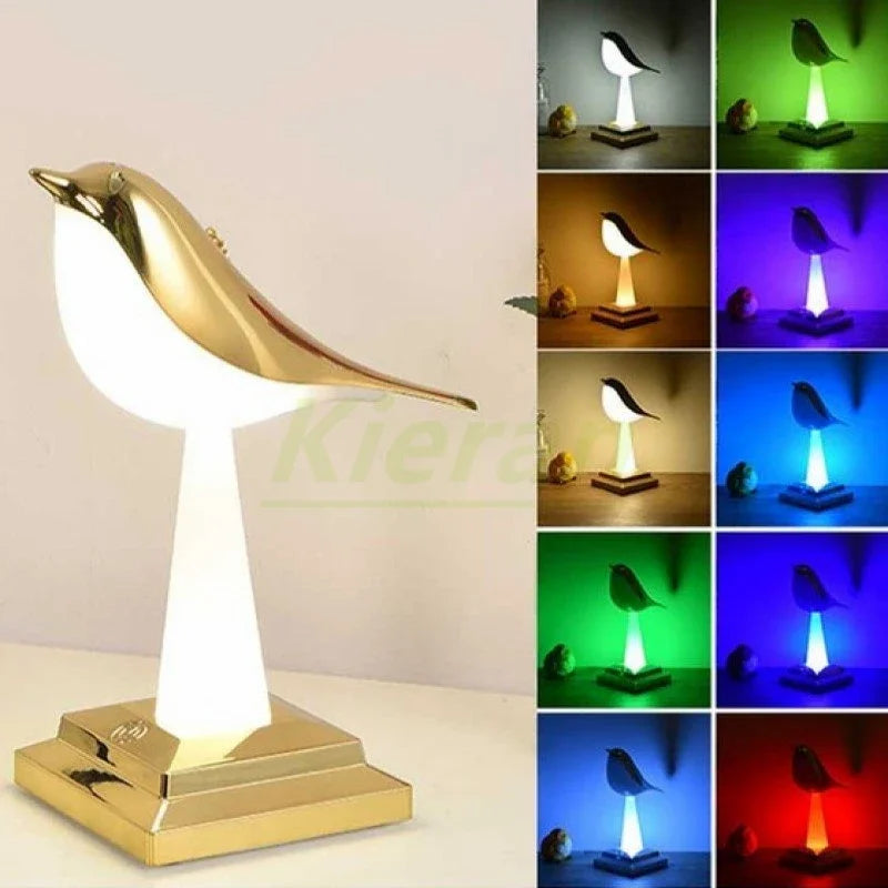 Nordic Modern Magpie Led Table Lamp Bedroom Study Bedside Desk Lamp Living Room Decoration 24 Colors of Light Birds Floor Lamps